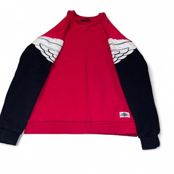 Nike Air Jordan Men’s Wings Red Black Classics Crew Sweatshirt Mens Size M - Picture 1 of 4